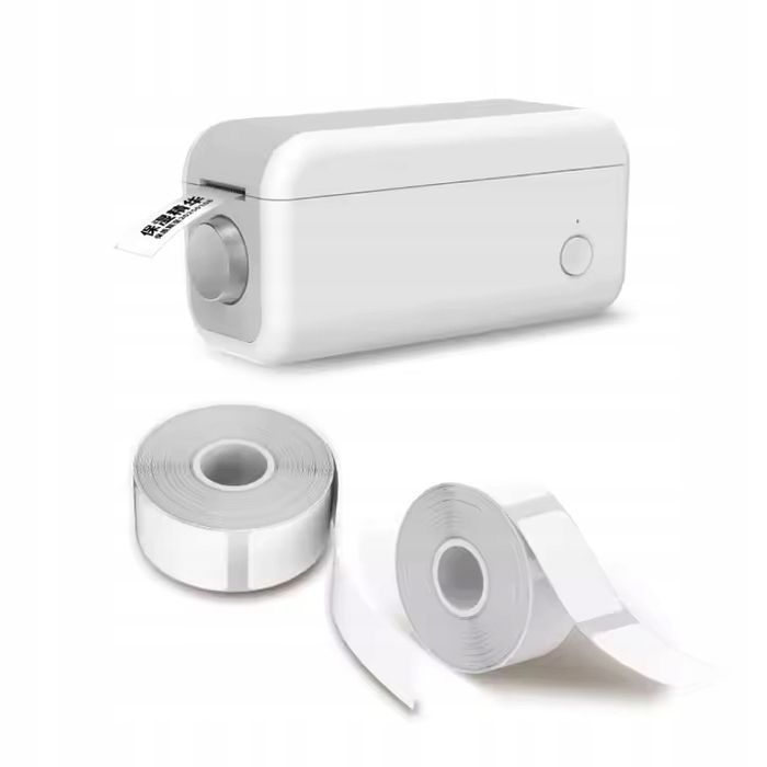 mini drukarka do etykiet nk wp9526 szara z wkładem etykieciara apka
