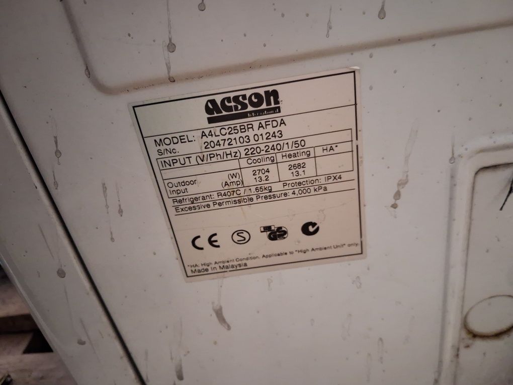 Klimatyzatory z demontażu airwell acson gree
