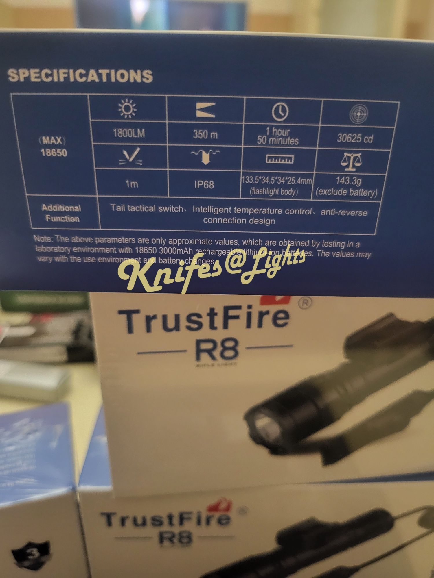 Trustfire R8, тактичний ліхтар з виносною кнопкою, picatinny rail
