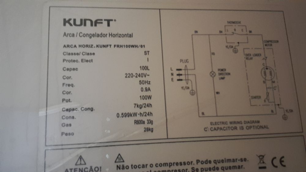 Arca congeladora Kunft