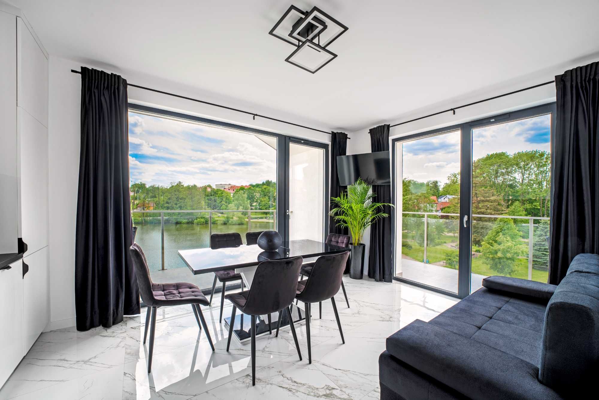 Apartamenty nad jeziorem sauna Mazury, nocleg domek mieszkania na doby