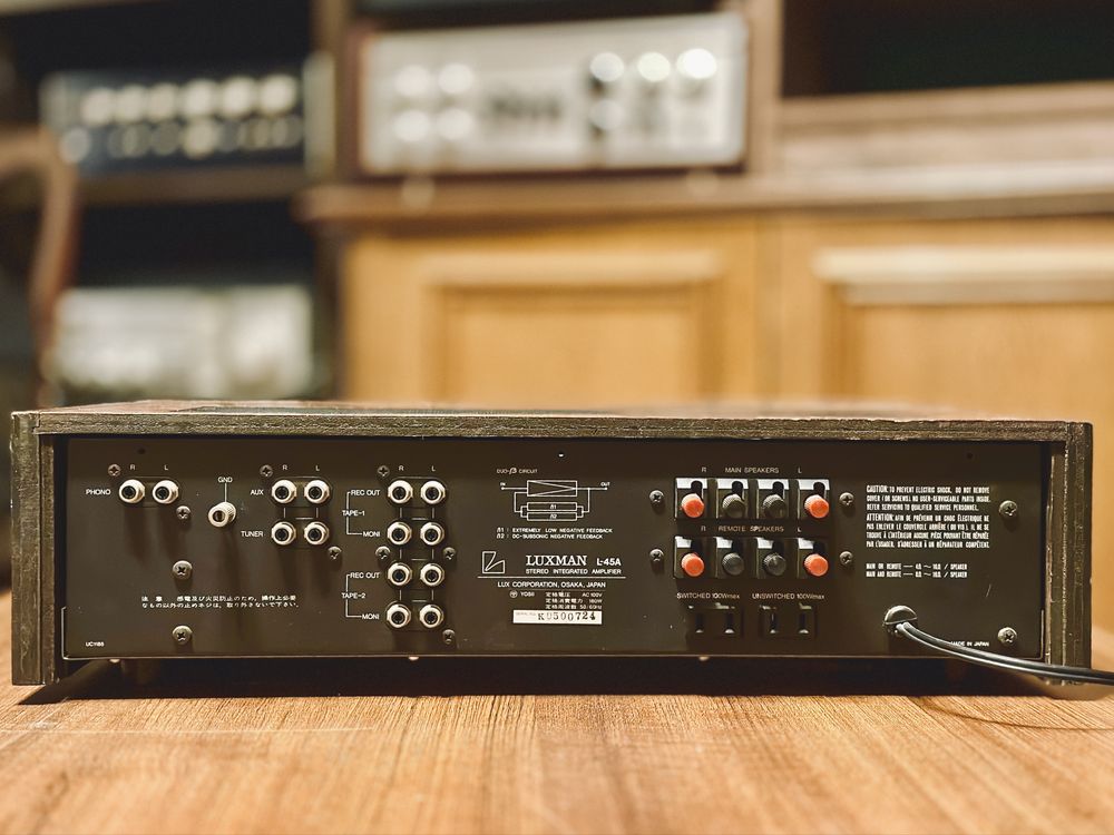Przepiękny wzmacniacz stereo Luxman 45-A