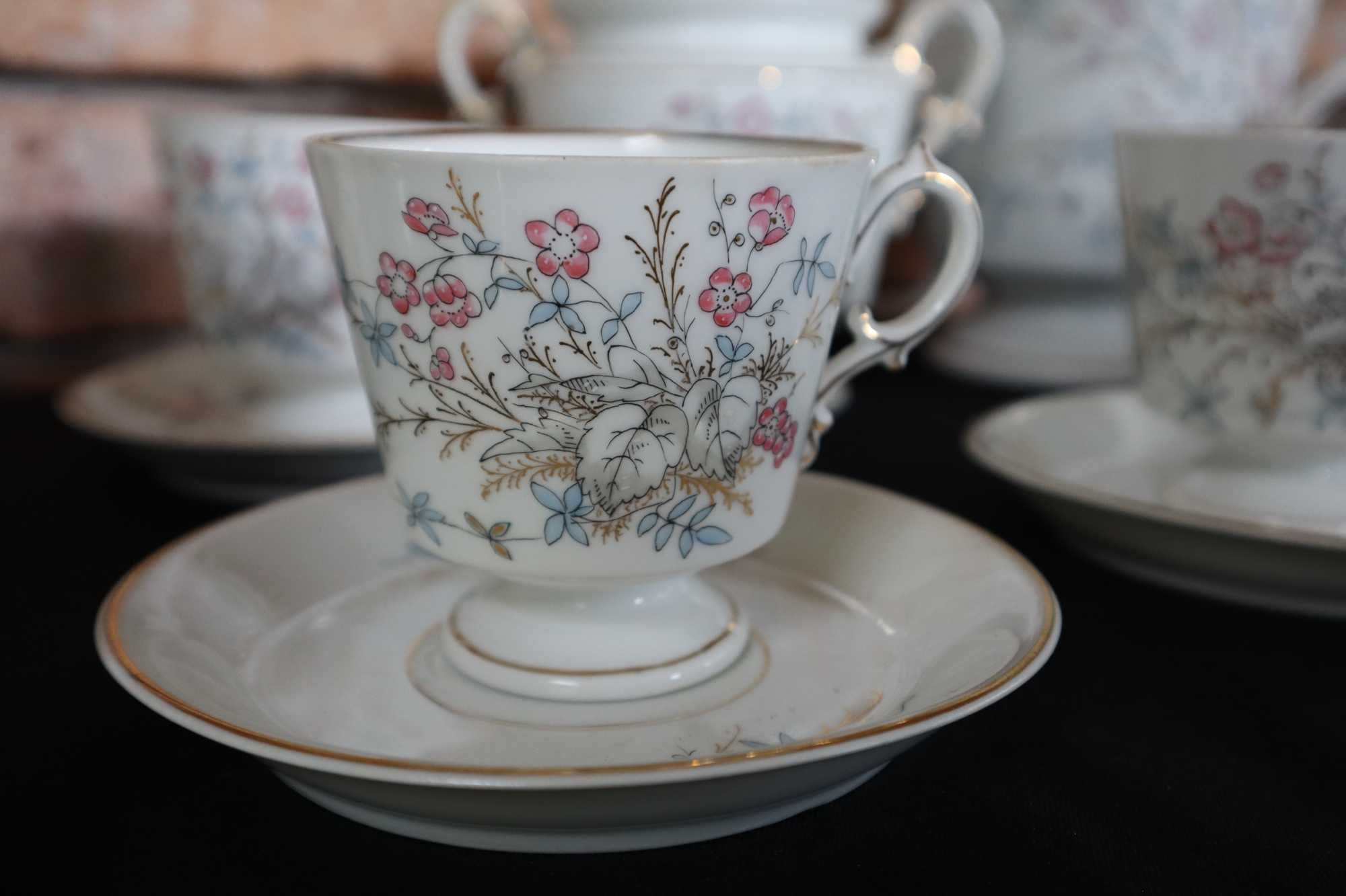 Porcelana Śląska secesja sygnatura numeryczna ręcznie zdobiona B072320