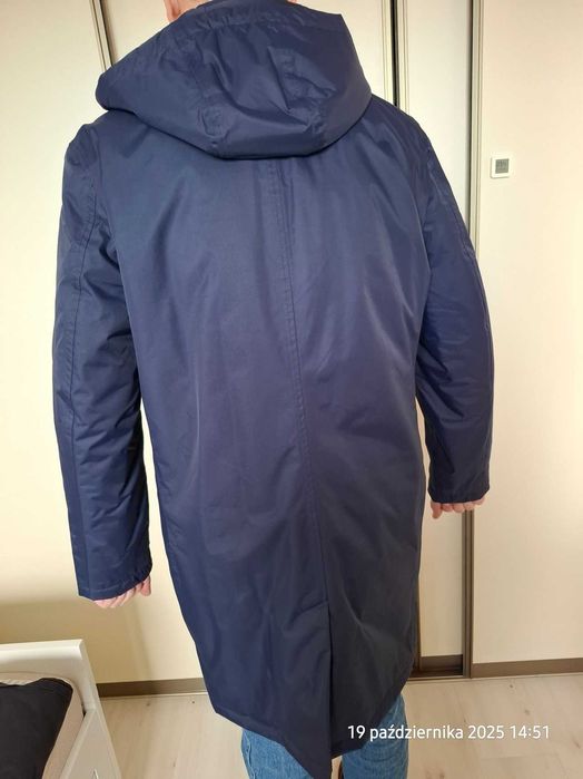 Przeciwdeszczowy krótki płaszcz męski, watowany, roz. 52
