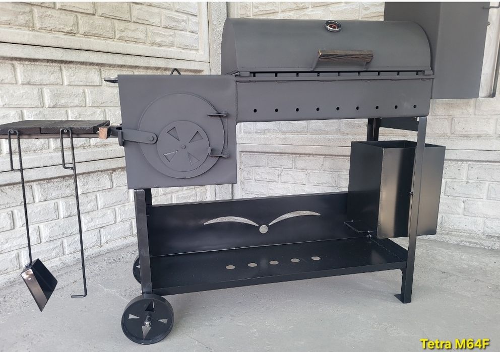 5мм • ПОСИЛЕННЯ • ГАРАНТІЯ • Мангал Смокер с Коптильней / Барбекю