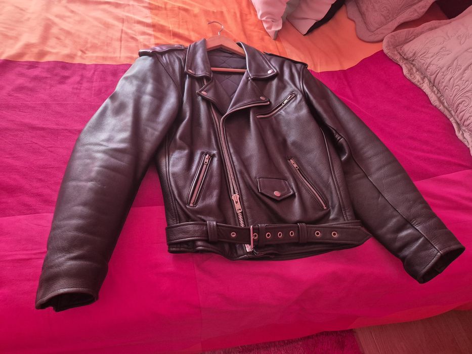 Blusão Motard de homem em pele