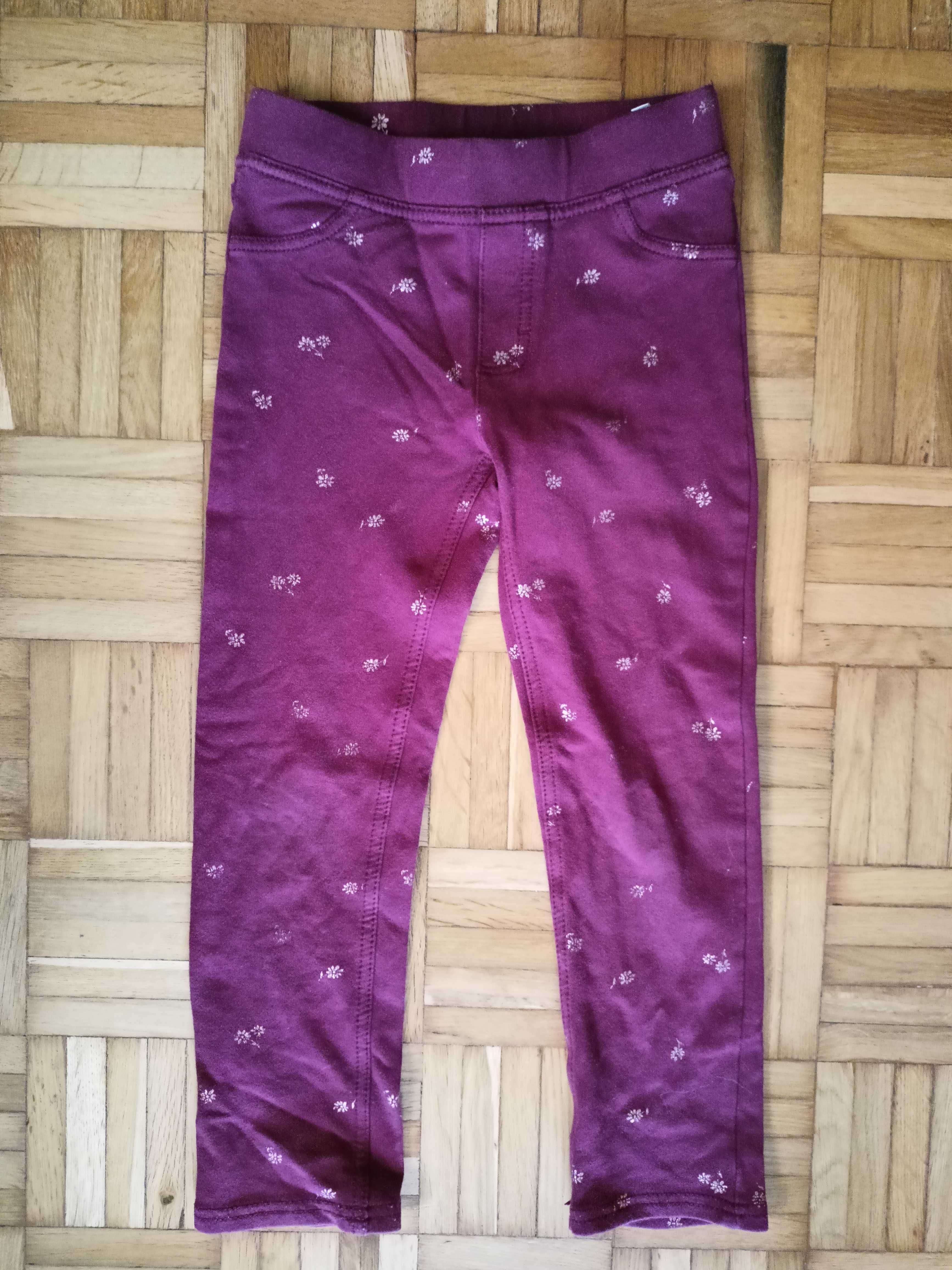 Spodnie typu getry leginsy H&M 110/116, miękkie i wygodne