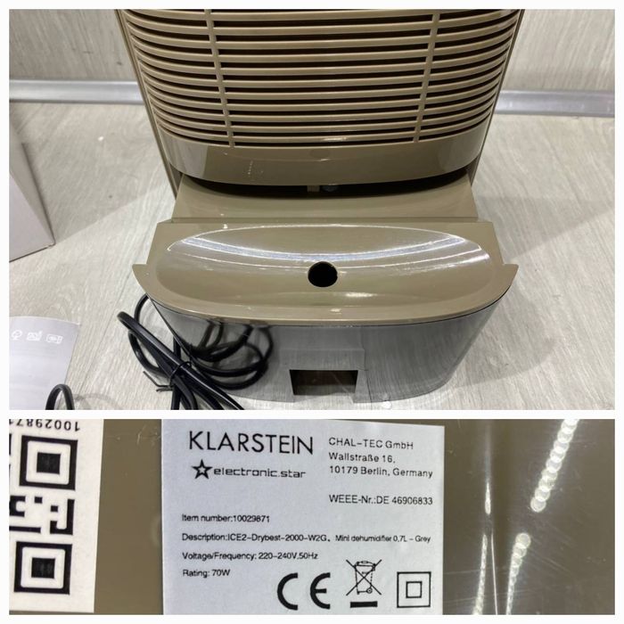 Осушувач повітря KLARSTEIN з Німеччини / Осушитель воздуха из Германии