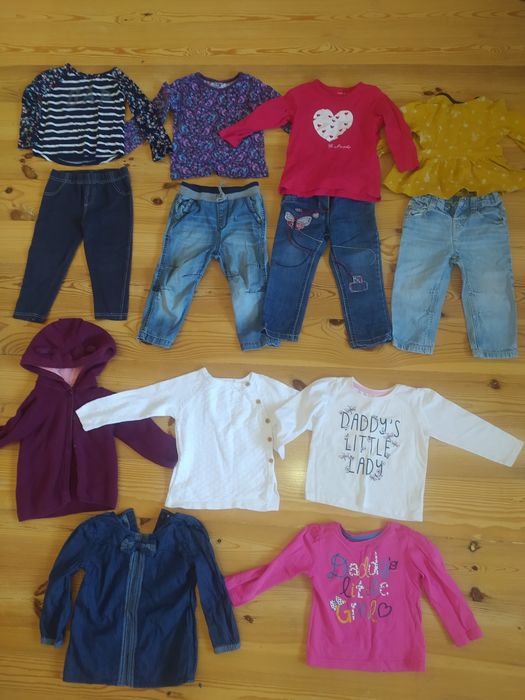 Пакет одягу, комплект речі на дівчинку 12-18-24 міс 80-86-92 джегінси,
