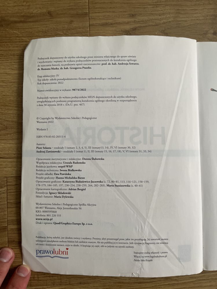 WSiP Historia 4 liceum i techniku