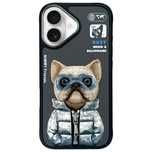 Nimmy Etui Iphone 16 6.1" Czarny/Black   Cool&Cute 2.0 Dog