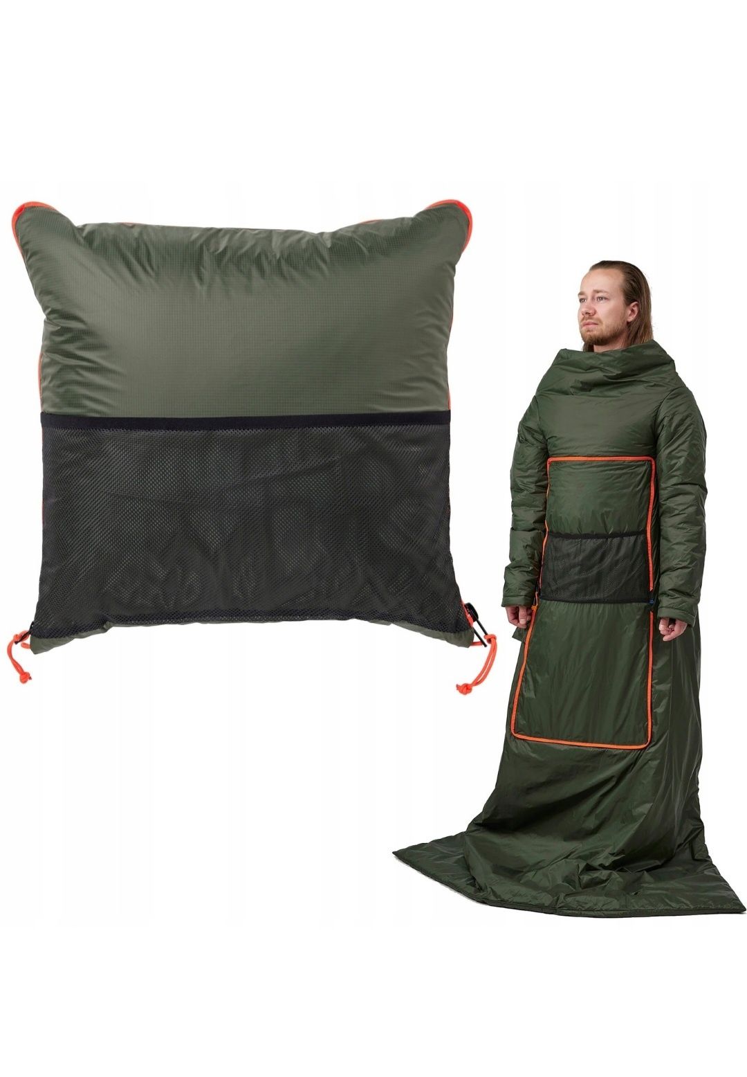 Kołdra poduszka śpiwór 2w1 Ikea kamping