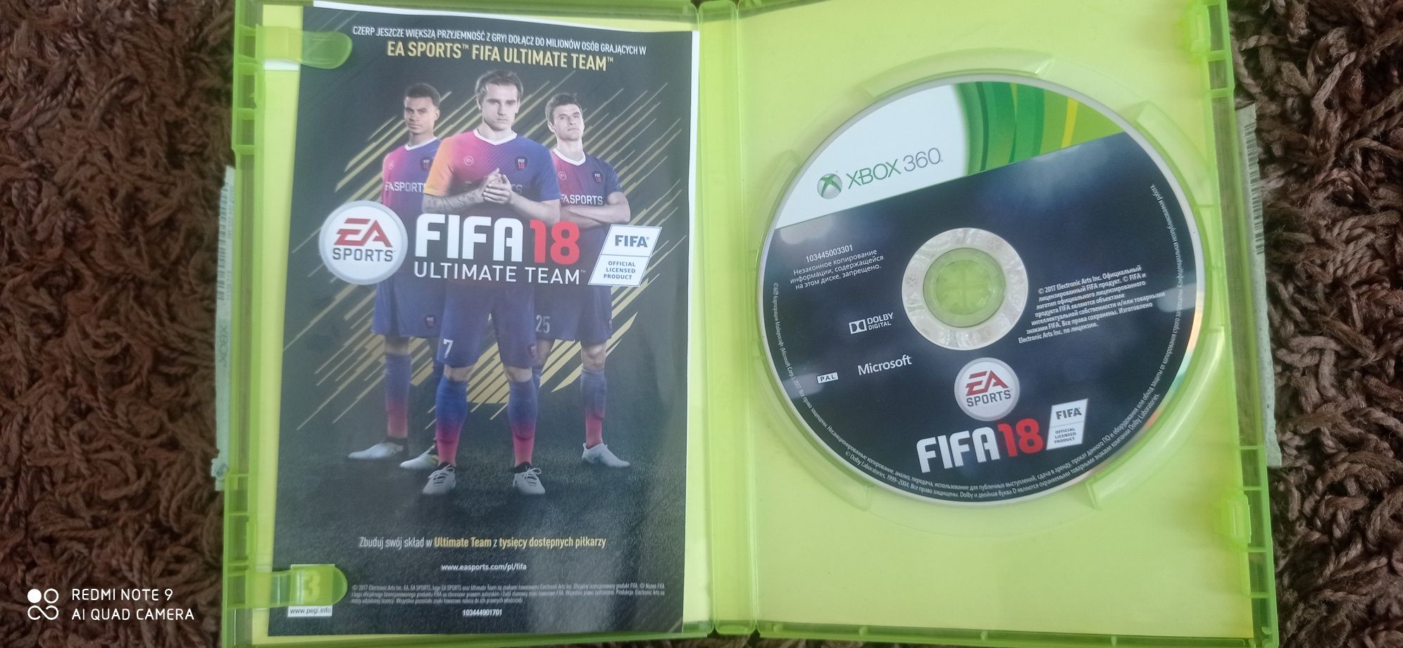 Fifa18 xbox360 gra