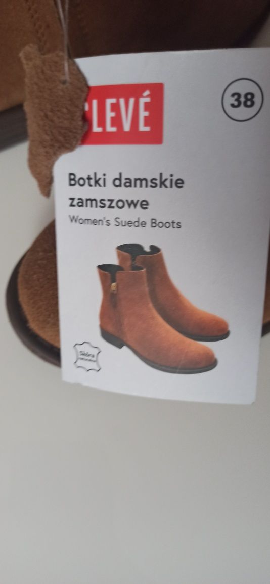 Botki skórzane 38