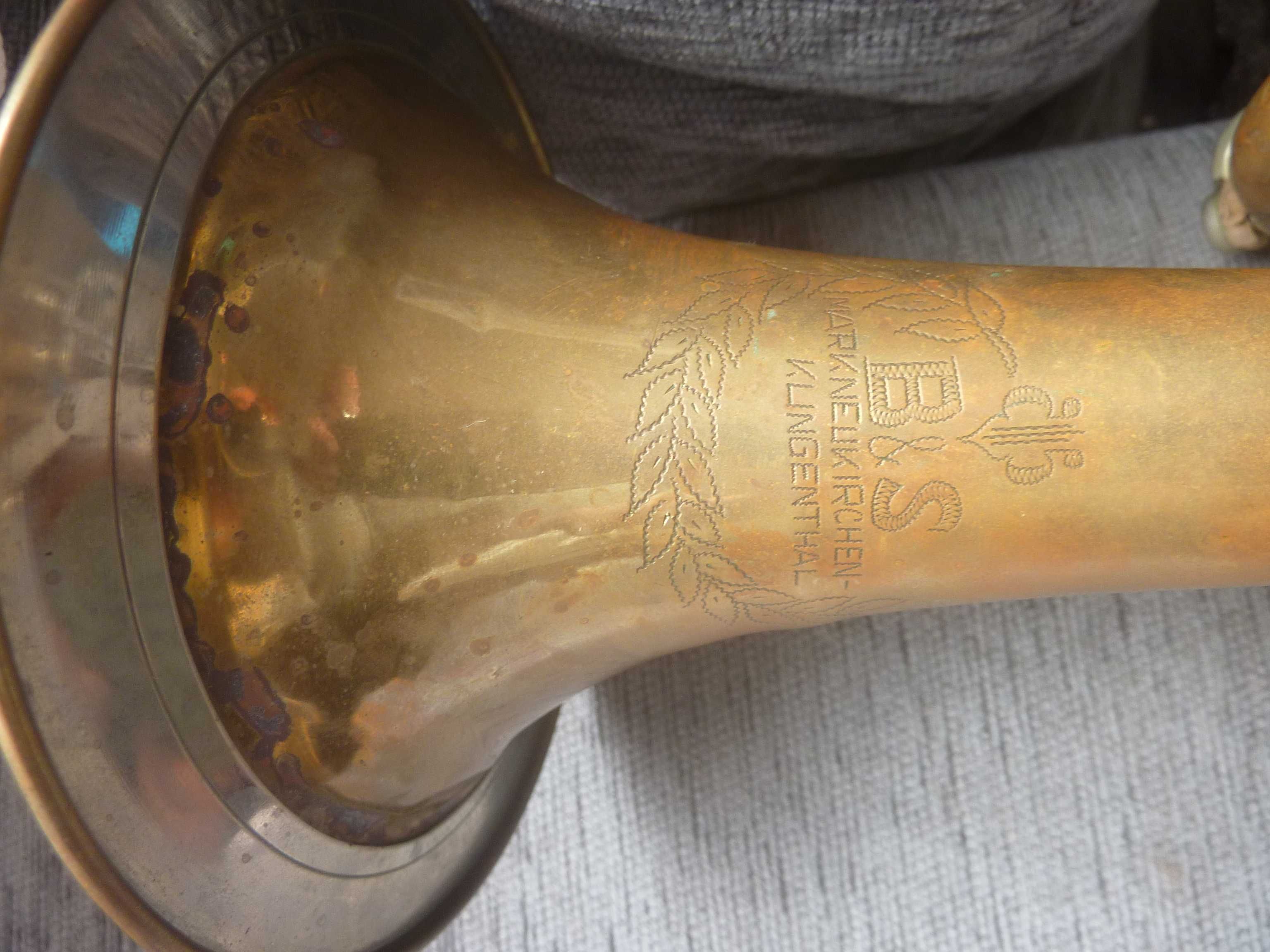 Trompete alemão "B&S" antigo, raro e especial