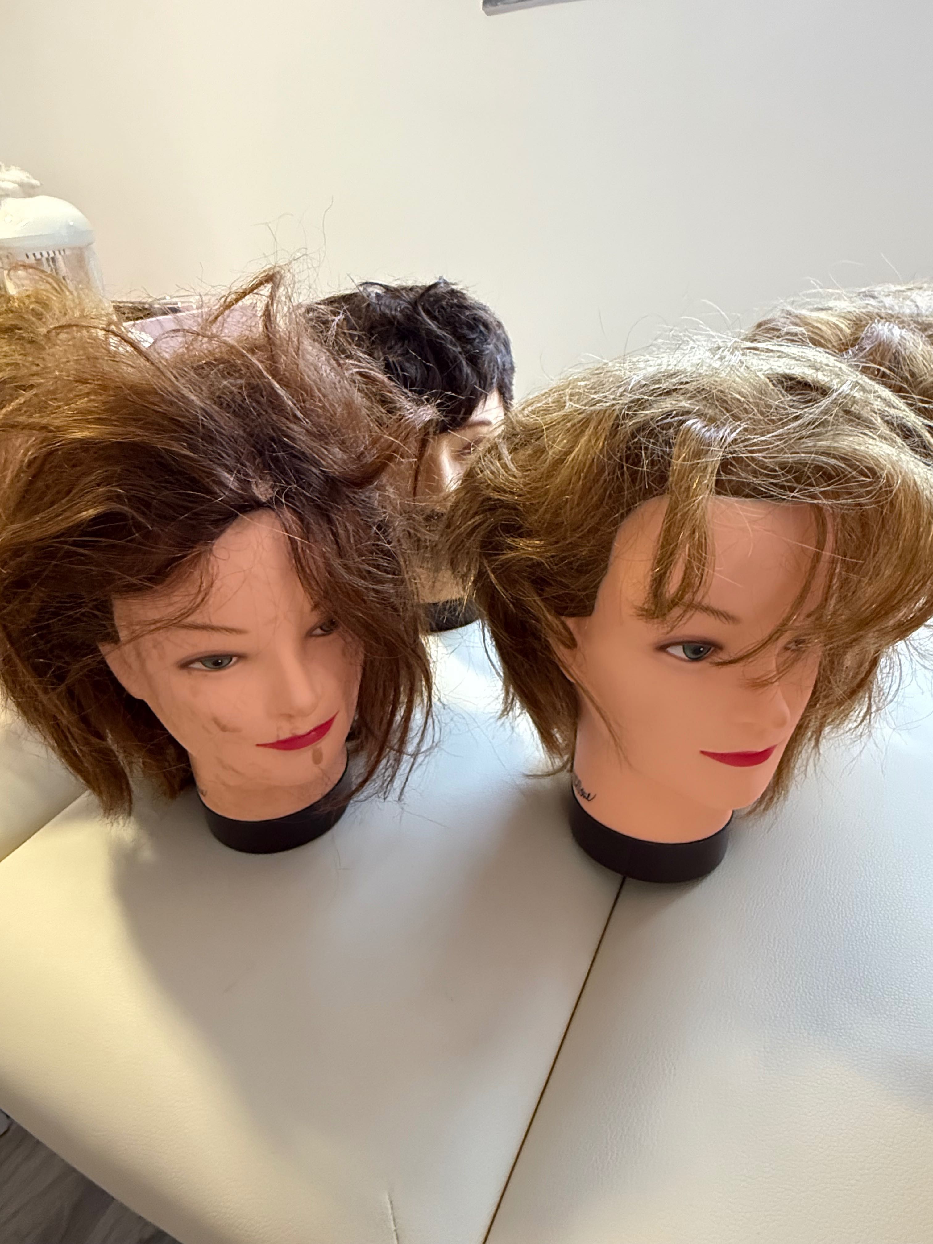 Cabeças de treino cabeleireiro