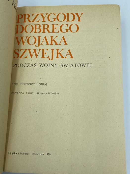 Jaroslav Hasek Przygody dobrego wojaka szwejka 2 książki komplet