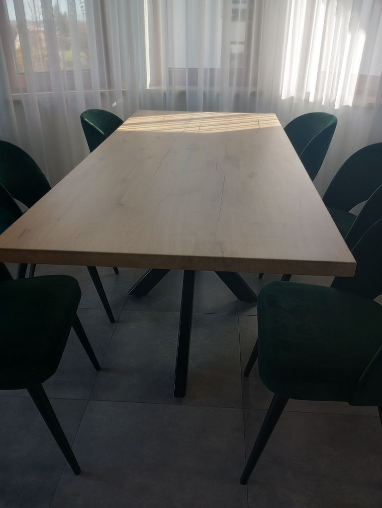 Blat drewniany do stołu dębowy lite drewno 80x200