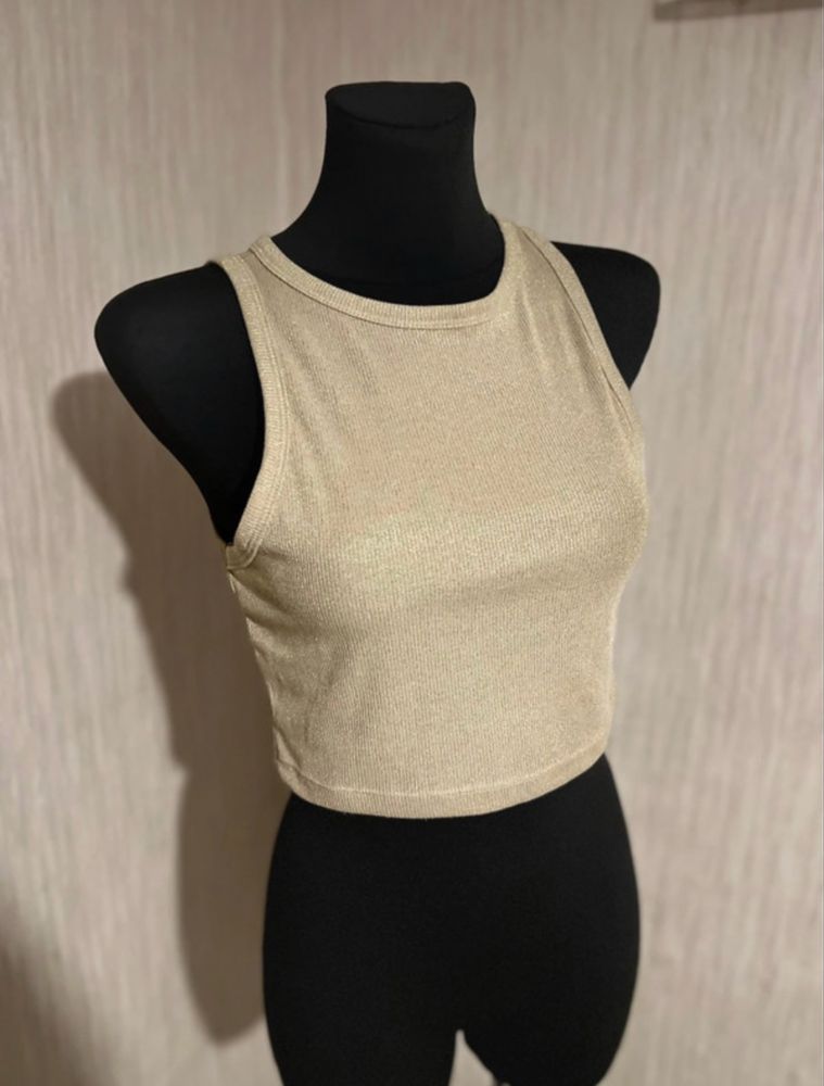 Złoty krótki croptop