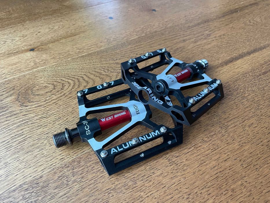 platformowe pedały rowerowe łożyska maszynowe Alu CNC West Biking PRO
