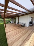 Drewniane zadaszenie tarasu, pergola, wiata, taras, poliwęglan!