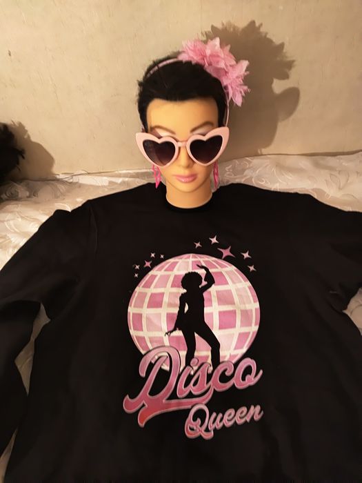 Super strój przebranie lata 80/90 te królowa disco 5 części roz