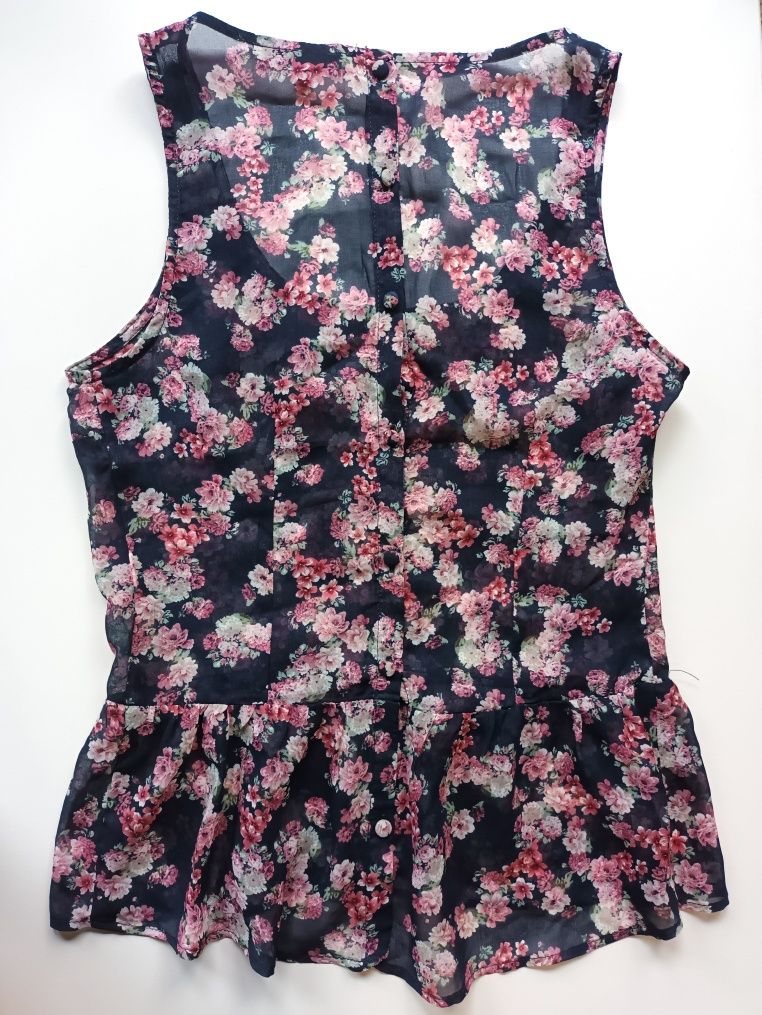 Blusa sem mangas floral