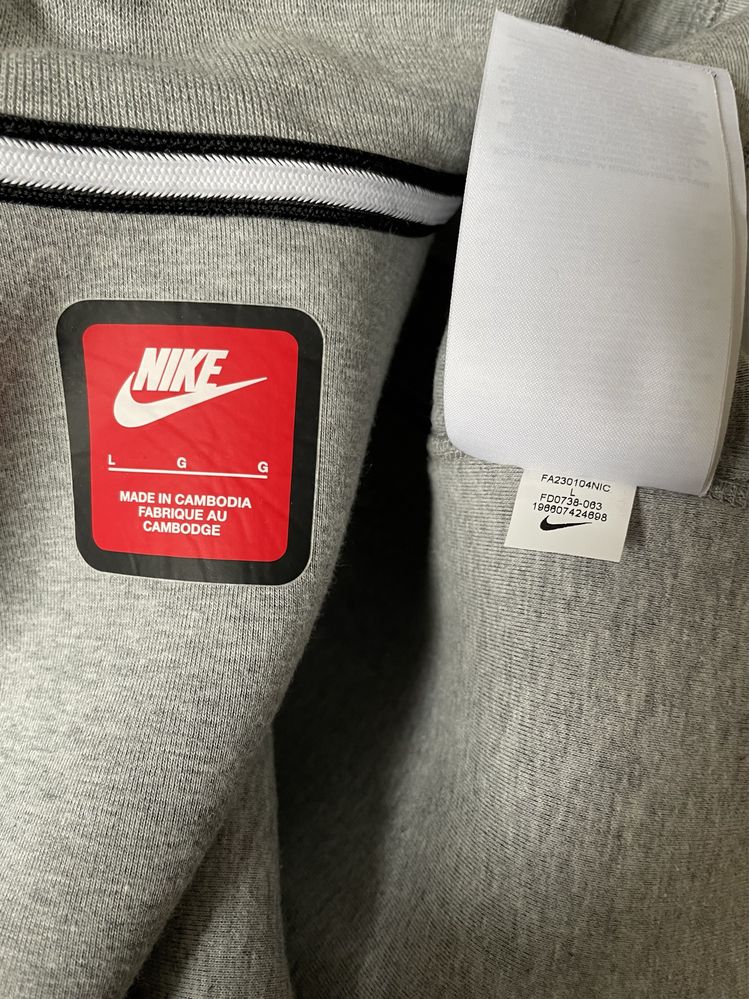 Толстовка зипка реглан кофта найк nike теч флис tech fleece