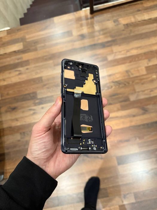 Дисплей Samsung Galaxy S20 Ultra чёрный с отпечатком пальца, экран