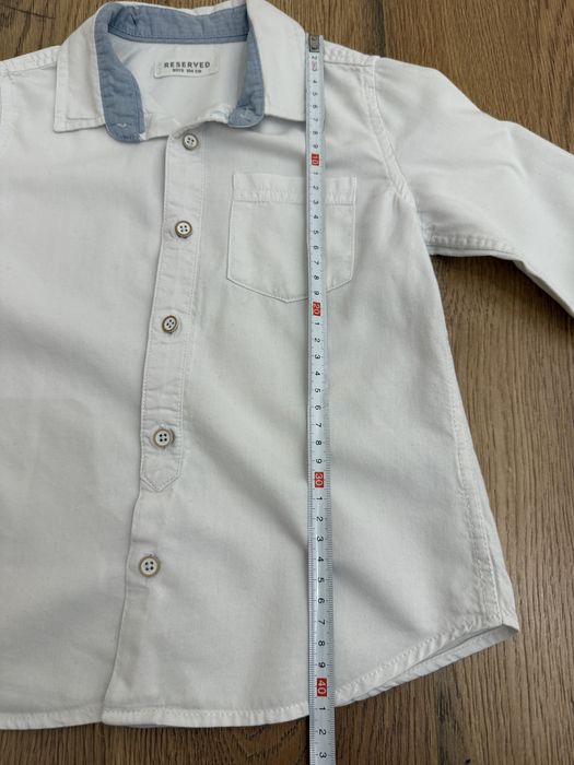 Koszula biała z długim rękawem, Reserved, rozmiar 104
