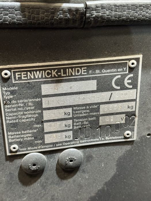 Empilhador eletrico linde 2ton