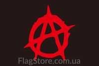 Прапор Анархії/лого анархистів 150*90 флаг Анархии/символ анархистов