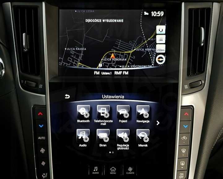 INFINITI QX50 Q50 Q60 polskie menu mapa nawigacja zmiana regionu z USA