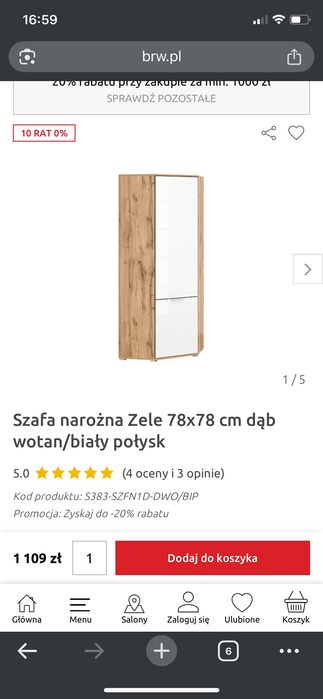 Szafa narożna tanio