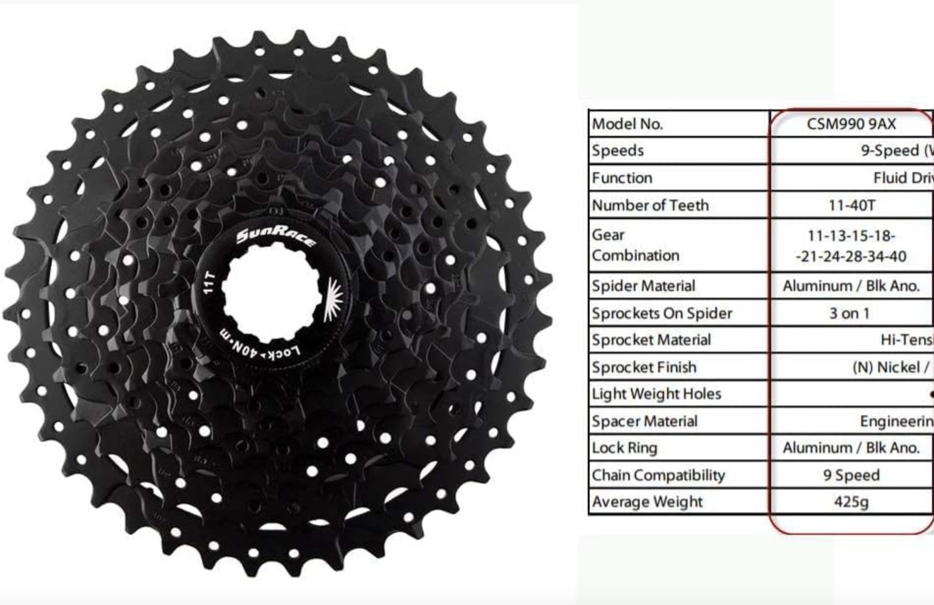 JGbike 9 Prędkość 1x9 zestaw grupowy dla Shimano M2010: Prawa Dźwignia