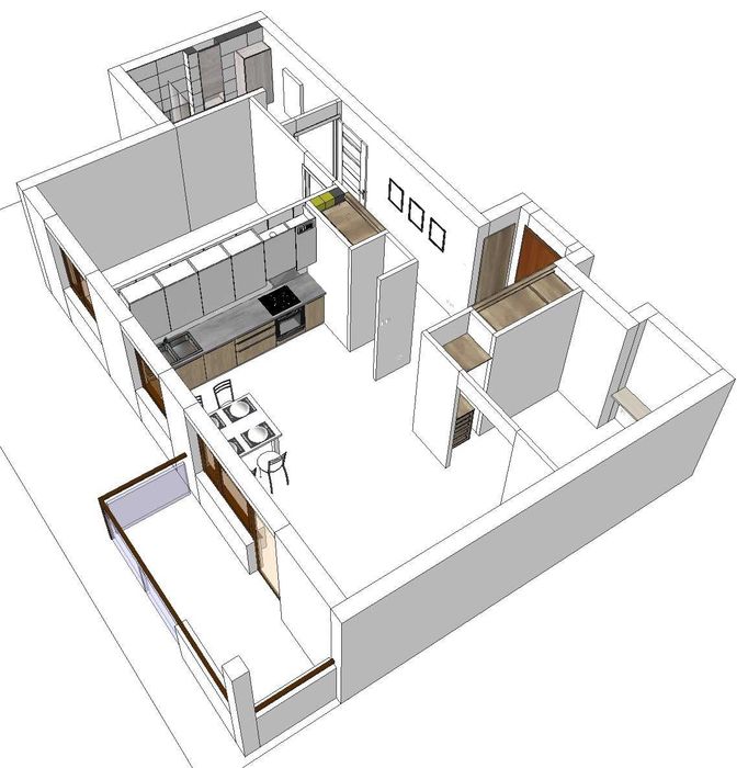 Wynajmę mieszkanie 55m2 3 pokoje ul. Komorowskiego (Suchostrzygi)