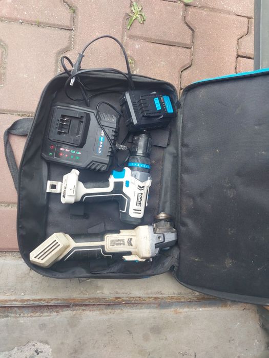 Wkrętarka udarowa  + szlifierka + bateria ładowarka MacAllister 18 V