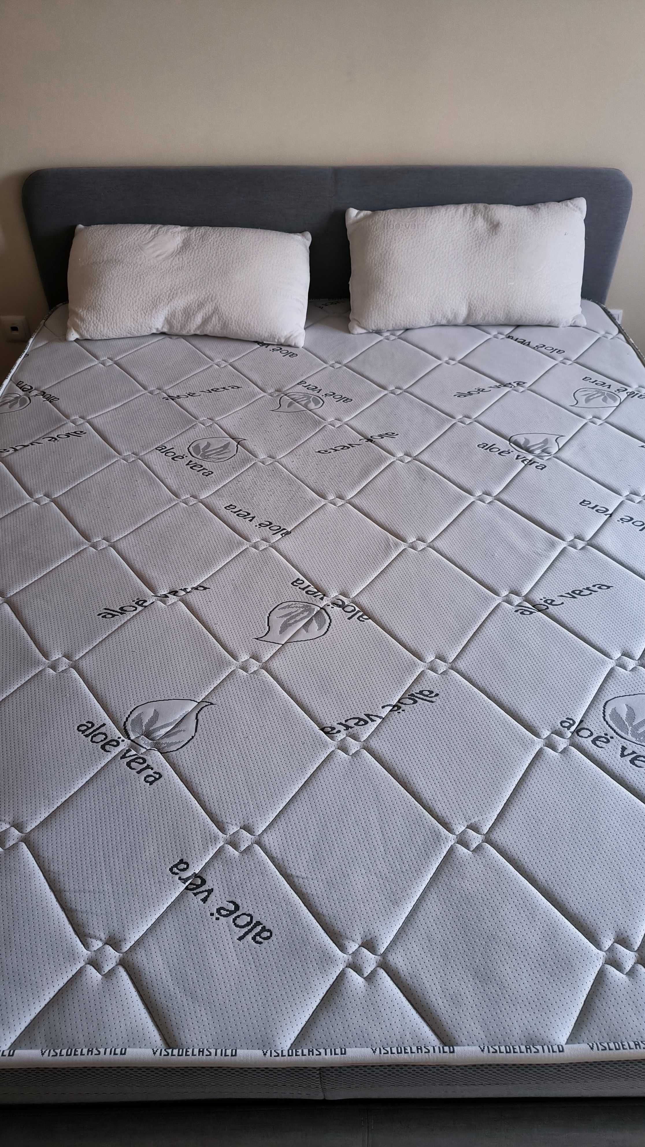 Cama + colchão viscoelástico como novos
