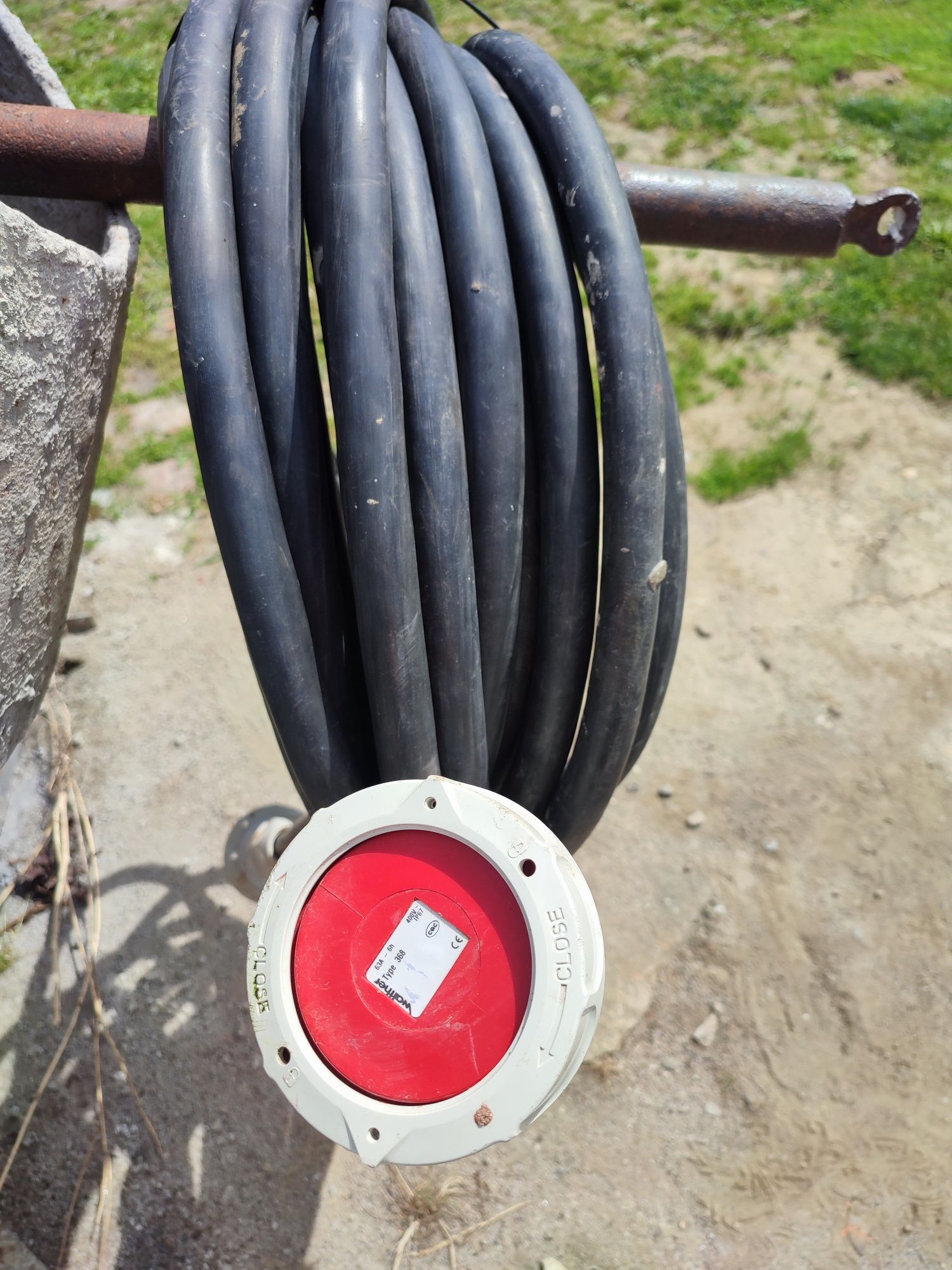 Kabel ziemny 63 A 16mm², przyłączeniowy , przedłużacz 5x16mm² 25m