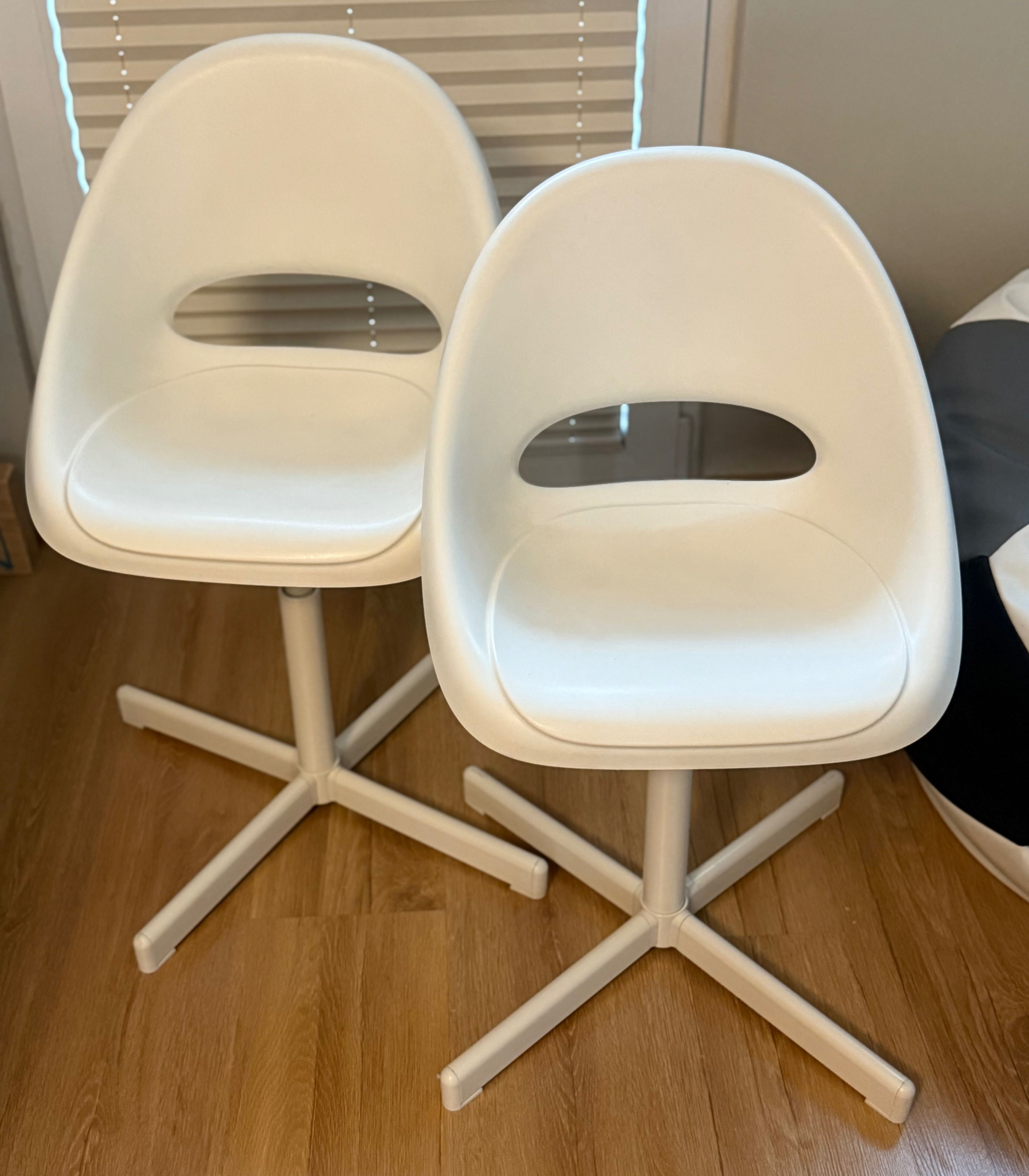 Dziecięce krzesło biurowe / do biurka = 2 szt  , białe Ikea 004.606.02
