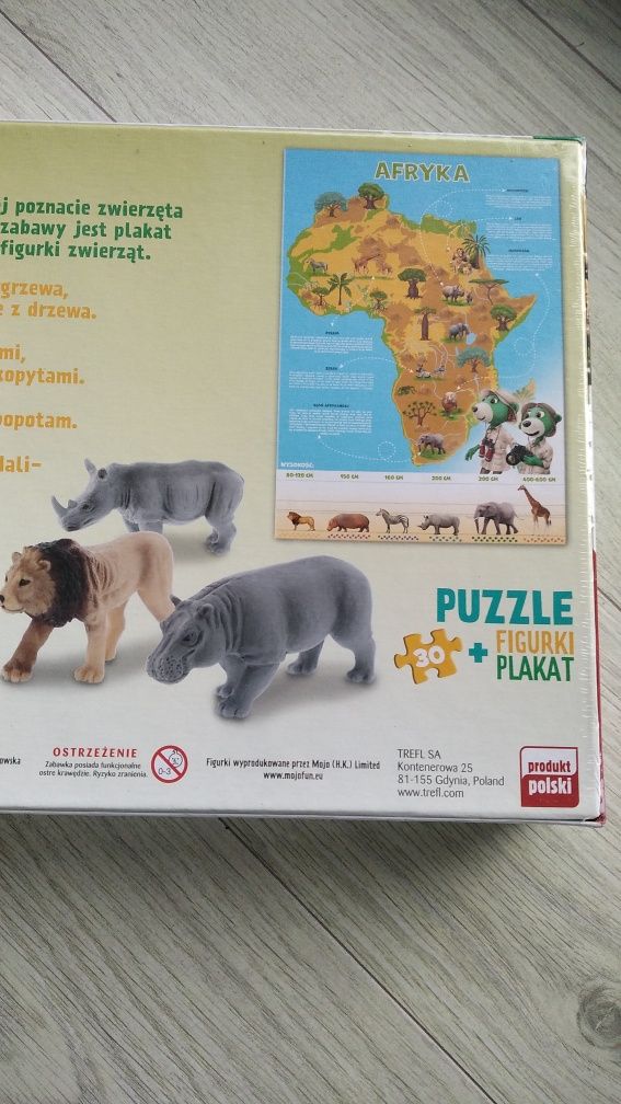Trefl safari puzzle plakat mapa i figurki