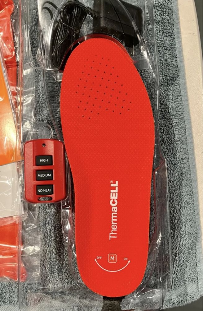 Стельки ThermaCell Rechargeable Heated Insole Size Medium New
