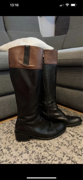 Skórzane kozaki Sagan