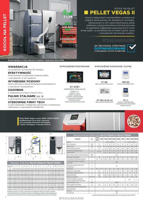 Stalmark Kocioł grzewczy piec na pellet - Pellet Vegas II 10 kW