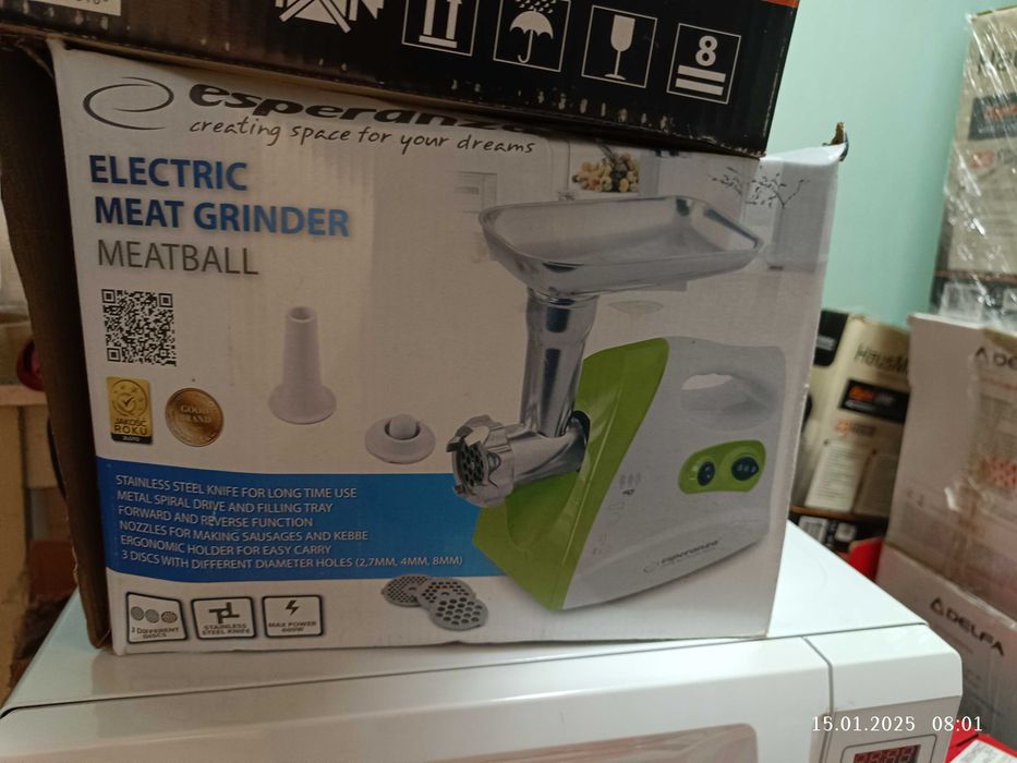 Деталі для м'ясорубки Esperanza meatball сито шток корпус ніж штовхач