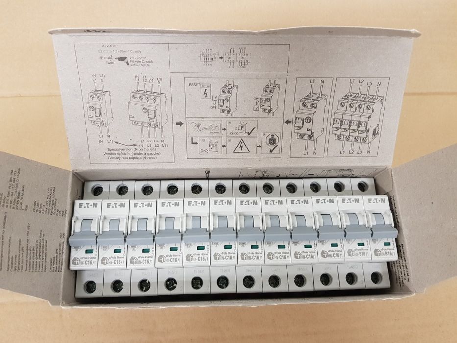 Wyłącznik nadprądowy Eaton C16 10 sztuk