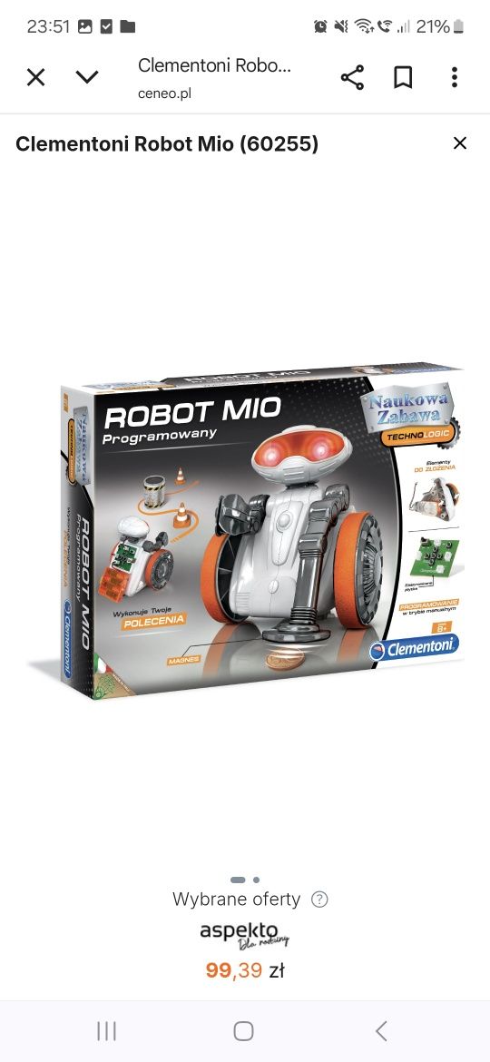Clementoni Robotics Robot Mio: Nowa Generacja Zestaw Konstrukcyjny