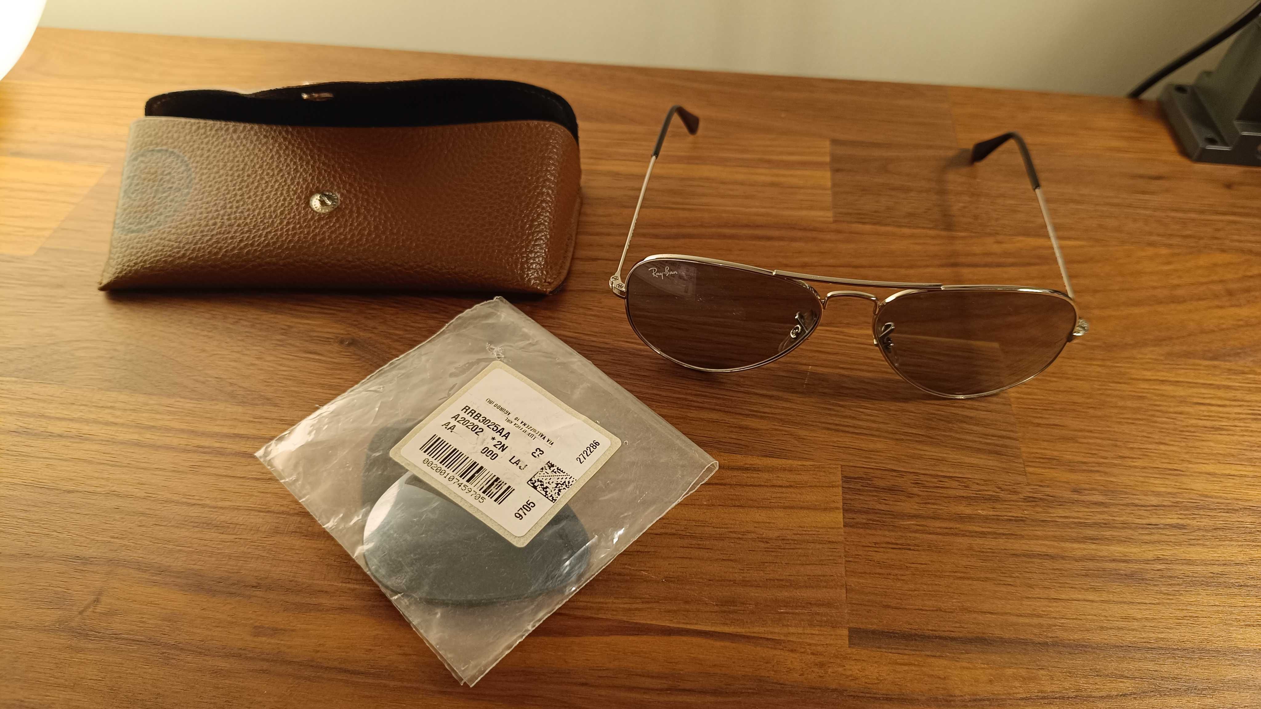 Óculos Ray-Ban Aviator RB3025 – com lentes extra