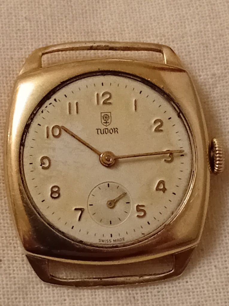 Vintage 9Ct Złoty Tudor Mechaniczny Zegarek Męski