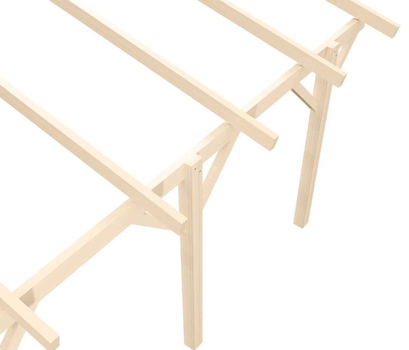 Wiata/zadaszenie KVH Suche Premium - 350 x 525 cm - słupki 12x12x215